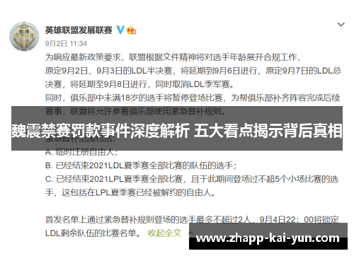 魏震禁赛罚款事件深度解析 五大看点揭示背后真相